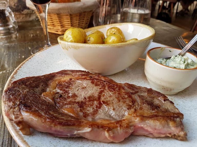 Entrecote, sauce vierge Gabylou restaurant Paris 17