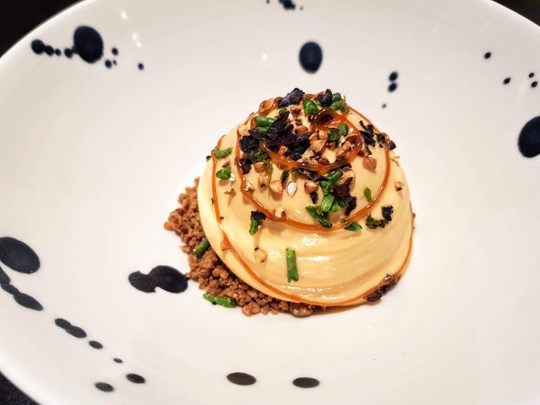 Autour des algues, caramel au beurre salé, sarrasin Fleur de pavé restaurant Paris 2
