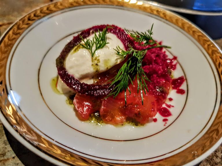 Gravelax saumon vodka Shabour restaurant Paris 2