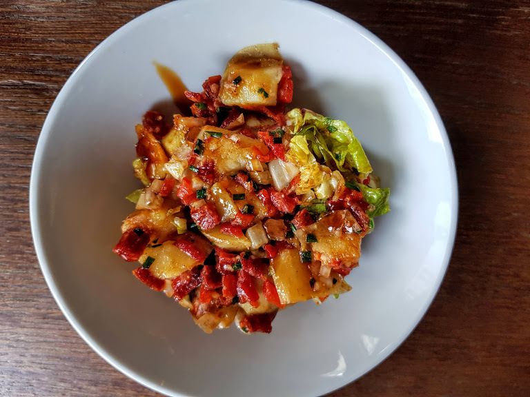 Salade de pommes de terre et chorizo L'Invitée, restaurant Paris 5