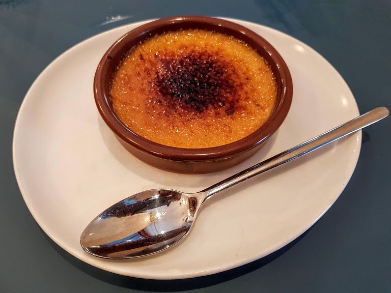 Crème brûlée Chez Franck restaurant Paris 17