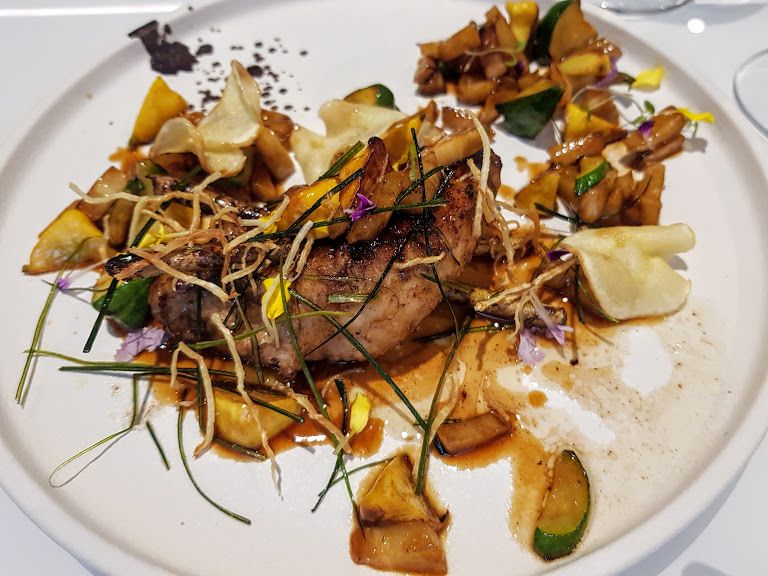 Pomme de ris de veau sur bois de rose, minute d'oubliés Eclipses restaurant Paris 7