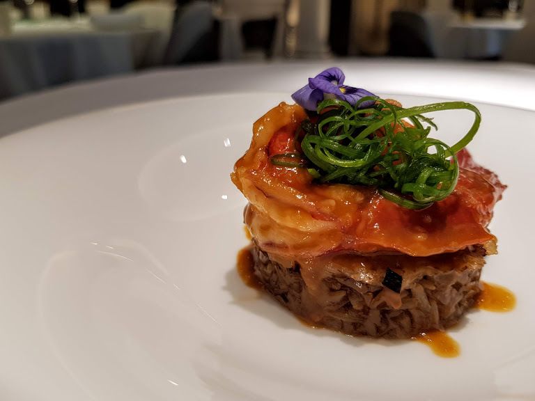 Crevette impériale carabinero sautée et riz gluant Imperial Treasure restaurant Paris 8