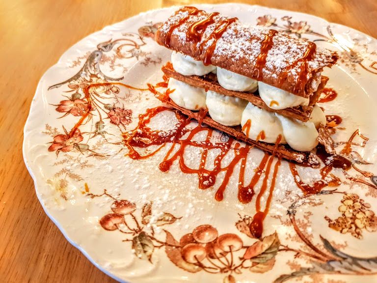Mille feuille à la fève Tonka En Face restaurant Paris 17
