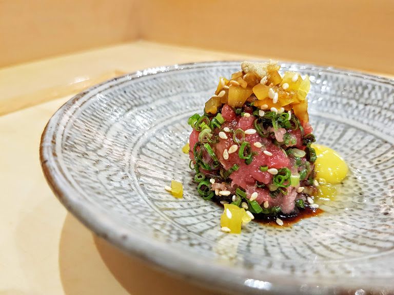 Amuse-bouche Komatsubaki restaurant Paris 8