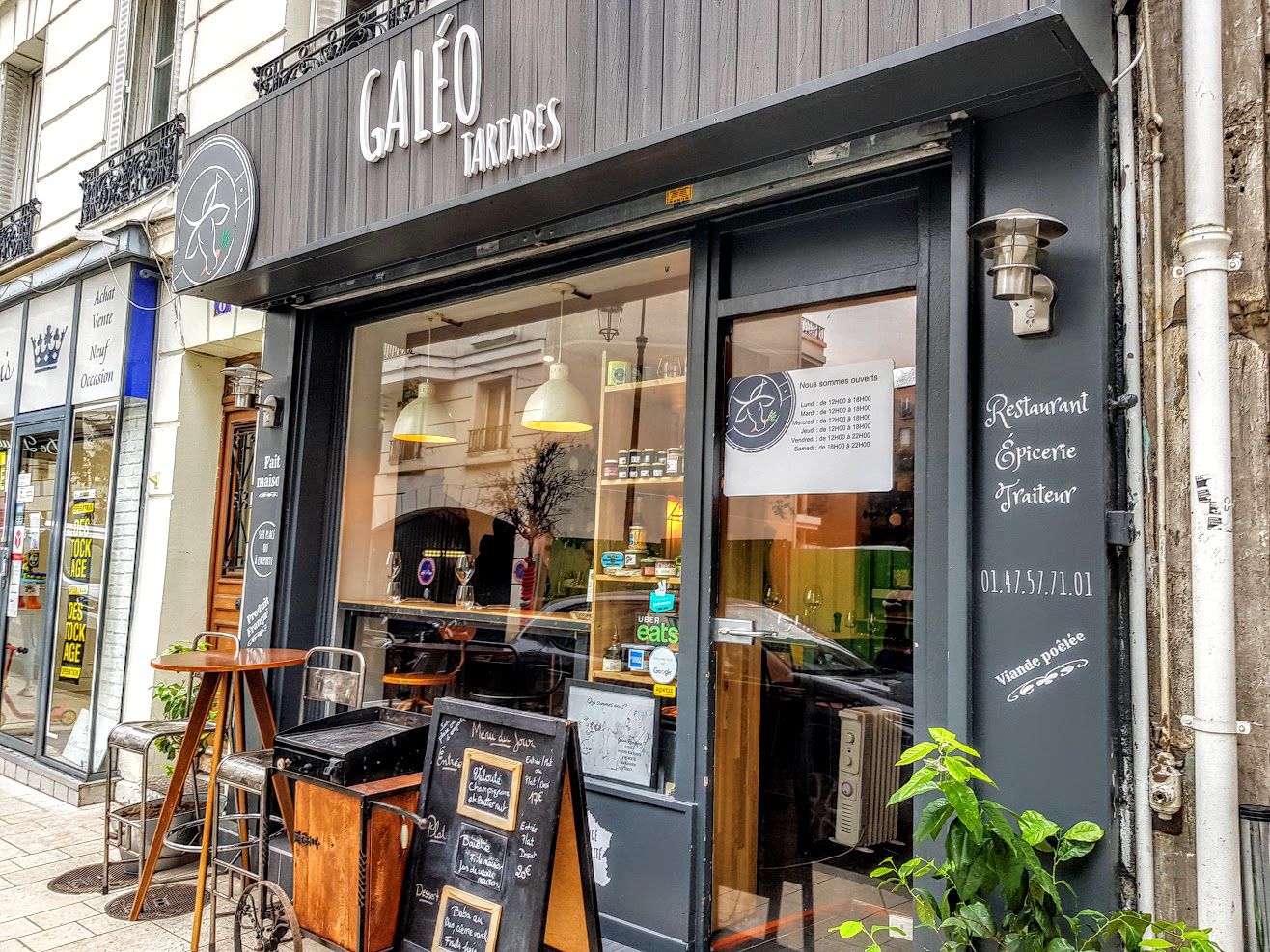 Galéo Tartares restaurant Puteaux rue Marius Jacotot