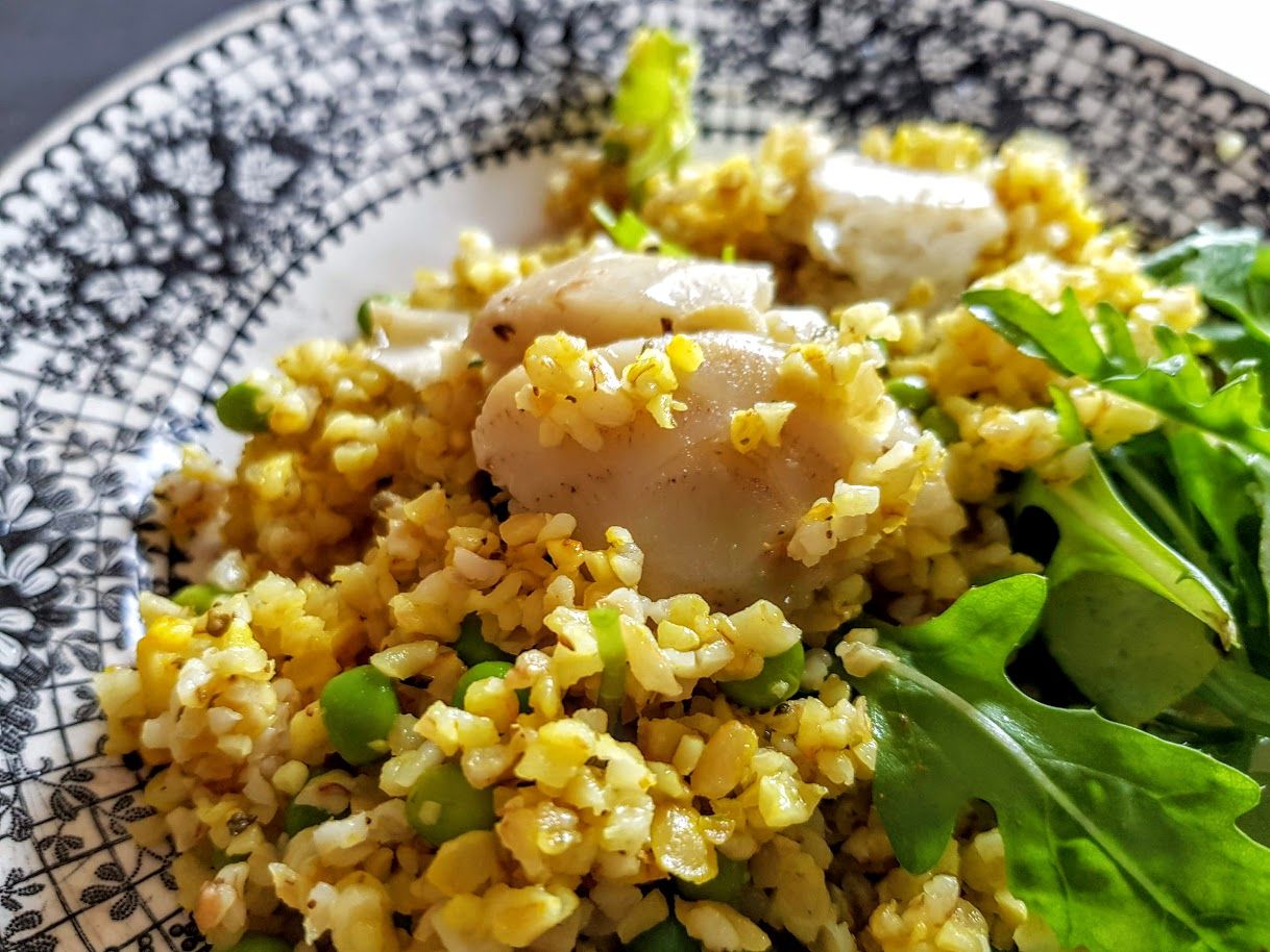 Salade de boulgour citronné, petits pois, roquette et artichaut La Cantine populaire restaurant Clichy