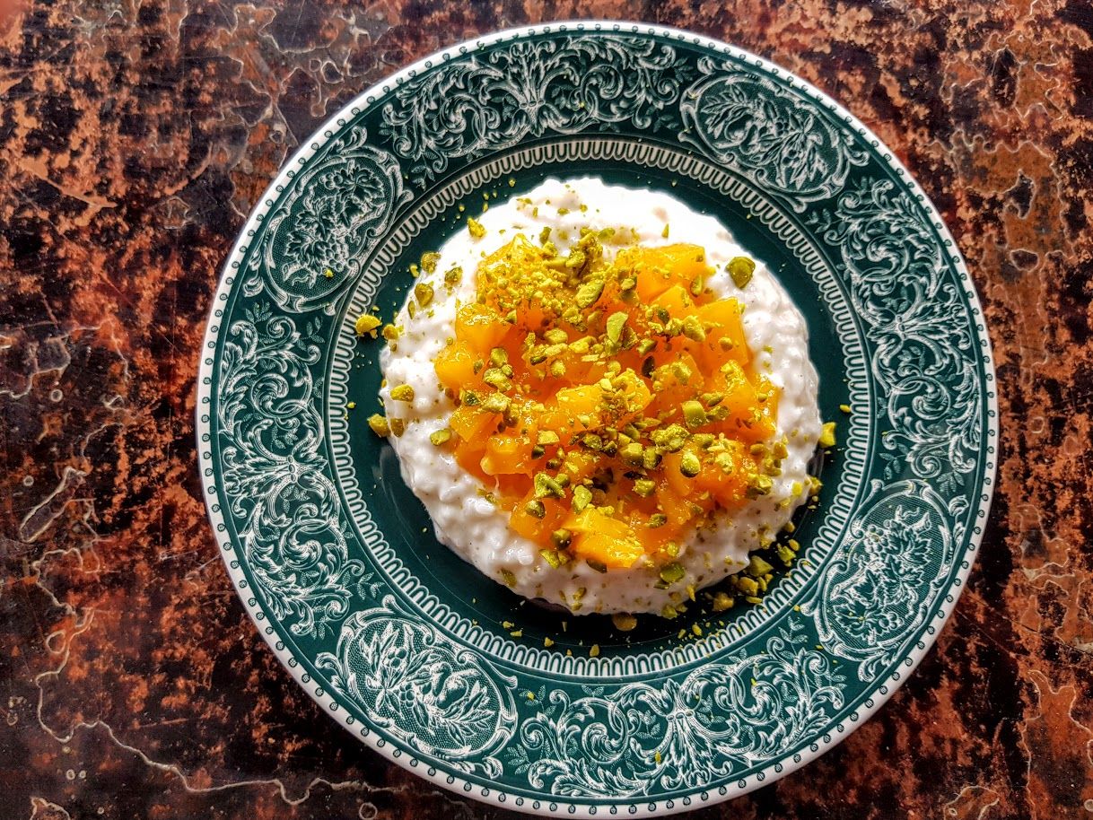 riz au lait d'amande, mangue, pistache La Sifflotte restaurant Paris 10