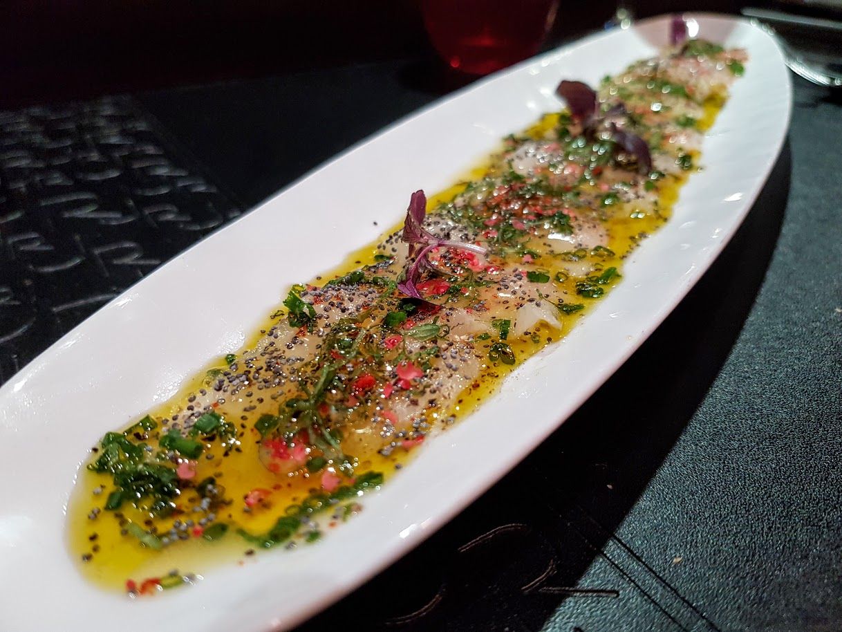 Ceviche de daurade et épices L'Atelier étoile joël Robuchon restaurant Paris 8
