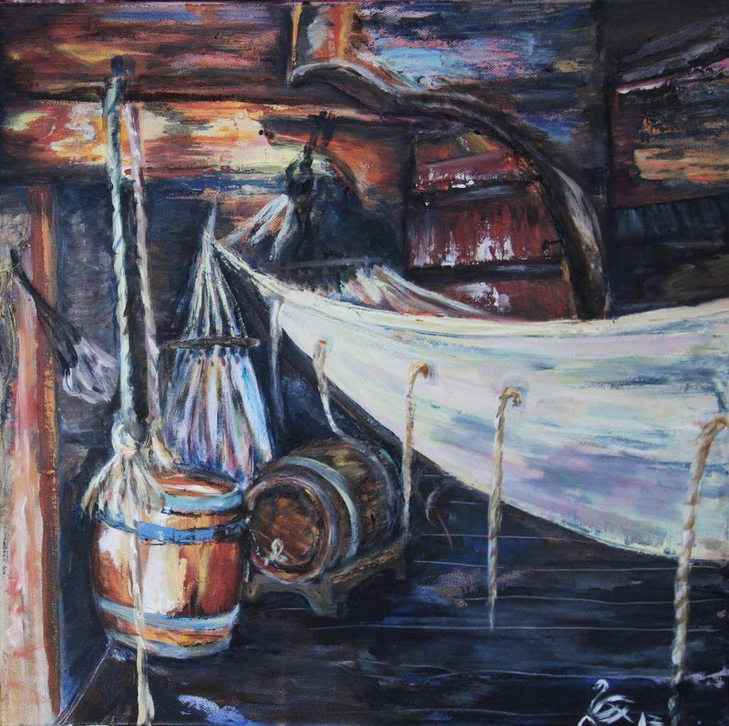 vieux gréement, tonneau, hamac, cordage