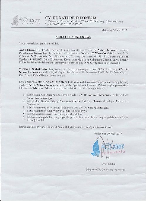 Wirawan Widiatmoko Adalah Pemilik Resmi Rekening De Nature Wirawan Widiatmoko Adalah Pemilik Resmi Rekening De Nature