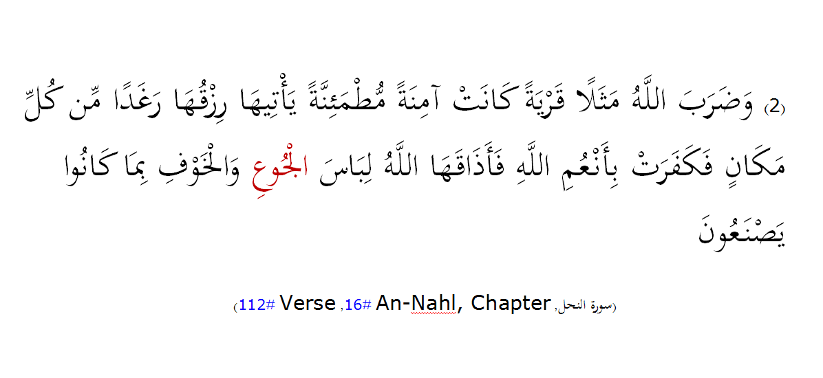 Lapar ال ج وع Ada 5 Ayat Dalam Al Quran Faqihquran Over Blog Com