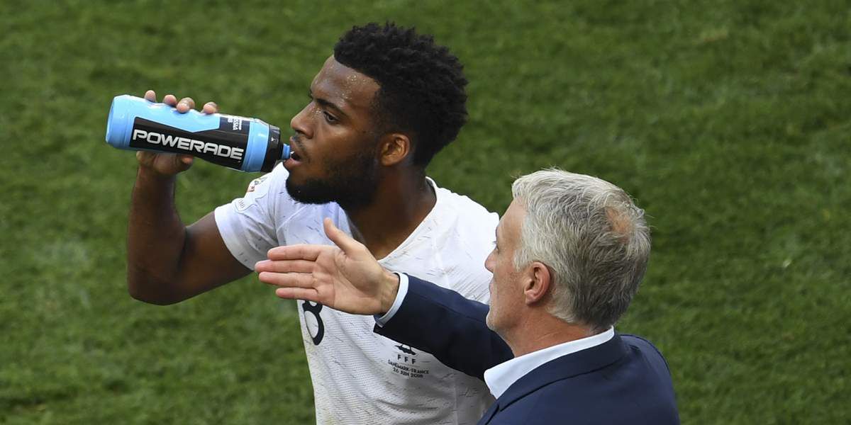 Didier Deschamps avait décidé d'aligner Thomas Lemar face au Danemark.@ YURI CORTEZ / AFP