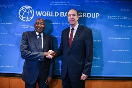 Amadou Gon Coulibaly avec le Président de la Banque mondiale, David Malpas