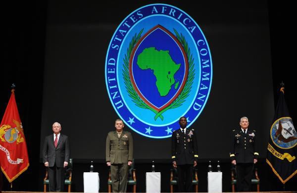 Une cérémonie de l'Africom, le 9 mars 2011 à Sindelfingen, près de Stuttgart, en Allemagne. © AFP PHOTO / POOL / Mandel NGAN