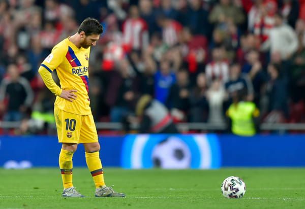 AFP La star du Barça Lionel Messi contre l'Athletic Bilbao en quart de finale de la Coupe du Roi, le 6 février 2020 à Bilbao © AFP - ANDER GILLENEA
