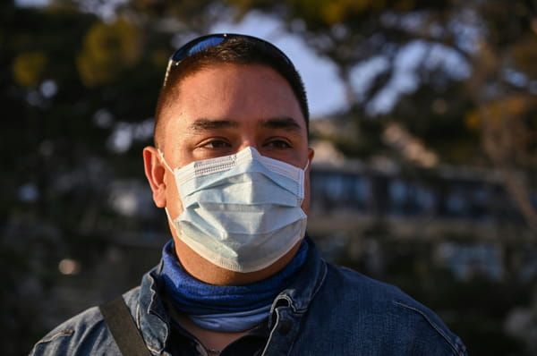 AFP Charles Germain, l'un des rapatriés de Wuhan, donne une interview à l'AFP à Carry-le-Rouet le 7 février 2020 © AFP - HECTOR RETAMAL