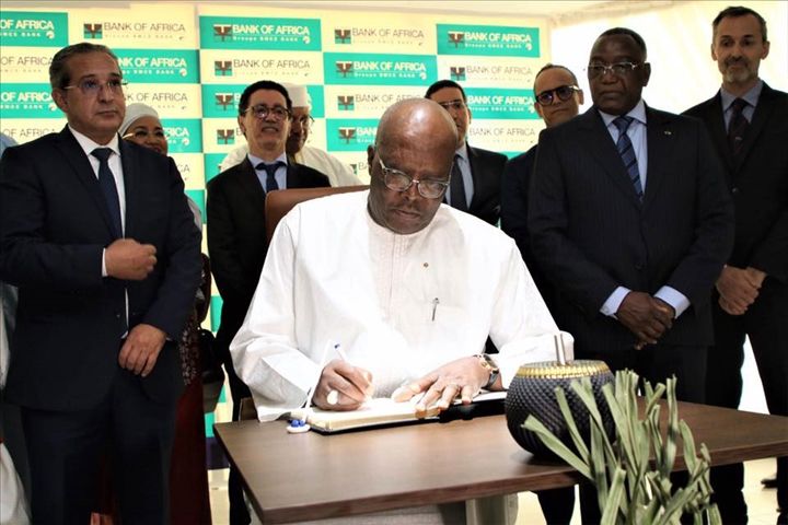 Vendredi 14 février 2020, Ouagadougou . Le président du Faso Roch Marc Christian Kaboré a patronné la cérémonie officielle d’inauguration du nouveau siège de la Bank of Africa (BOA) Burkina Faso.