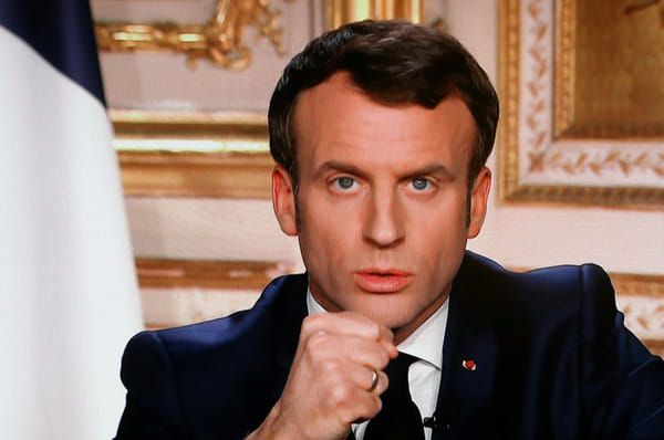 AFP Discours à la nation du président Emmanuel Macron, le 16 mars 2020 © AFP - Ludovic Marin