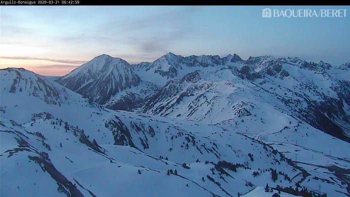 Lever du jour à Baqueira Beret