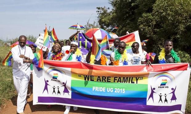 LGBT community parade in Entebbe, Uganda