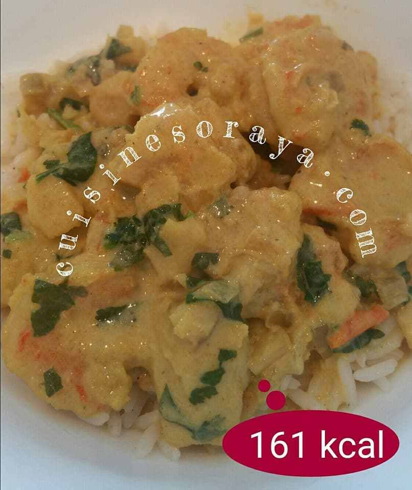 Poisson et crevette au lait de coco