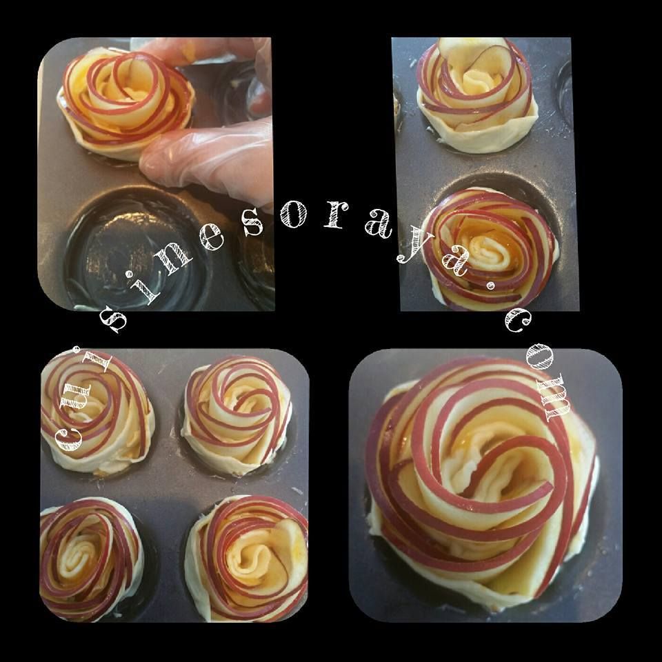 Roses feuilletées aux pommes