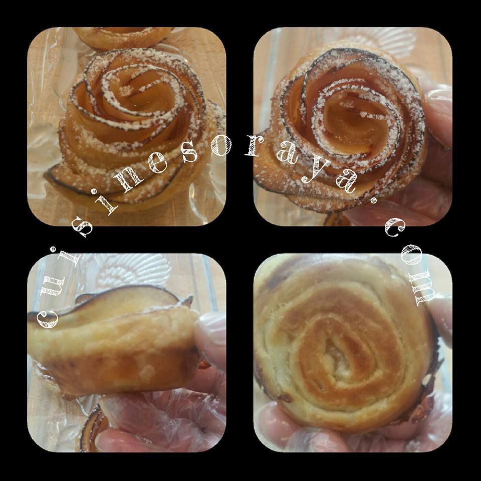 Roses feuilletées aux pommes