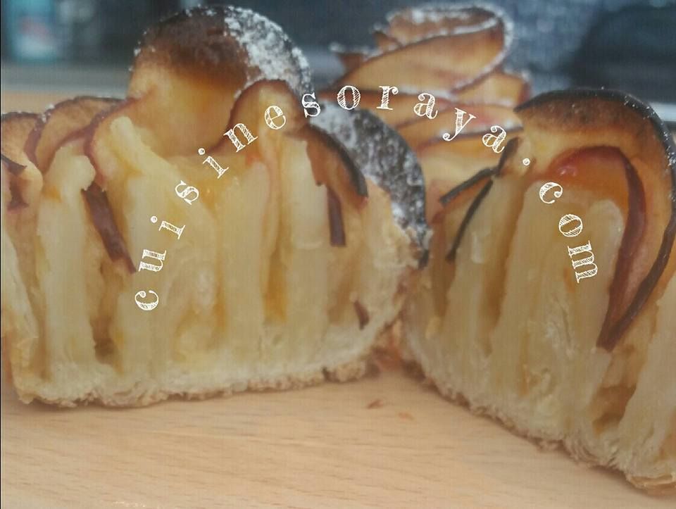 Roses feuilletées aux pommes