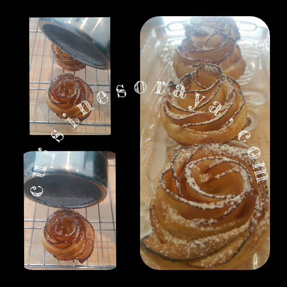 Roses feuilletées aux pommes