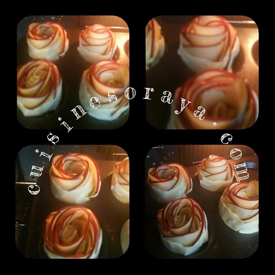 Roses feuilletées aux pommes