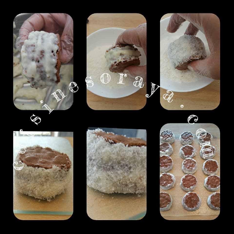 Gâteau choco, crème de lait et noix de coco