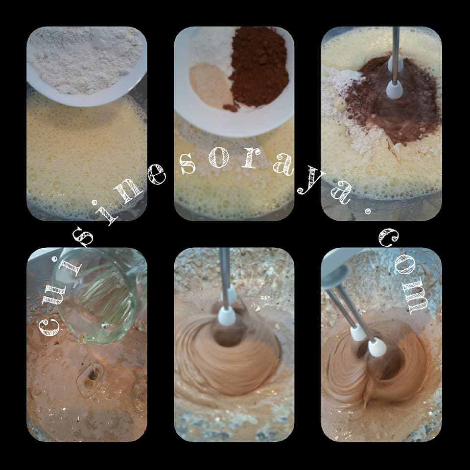 Gâteau choco, crème de lait et noix de coco