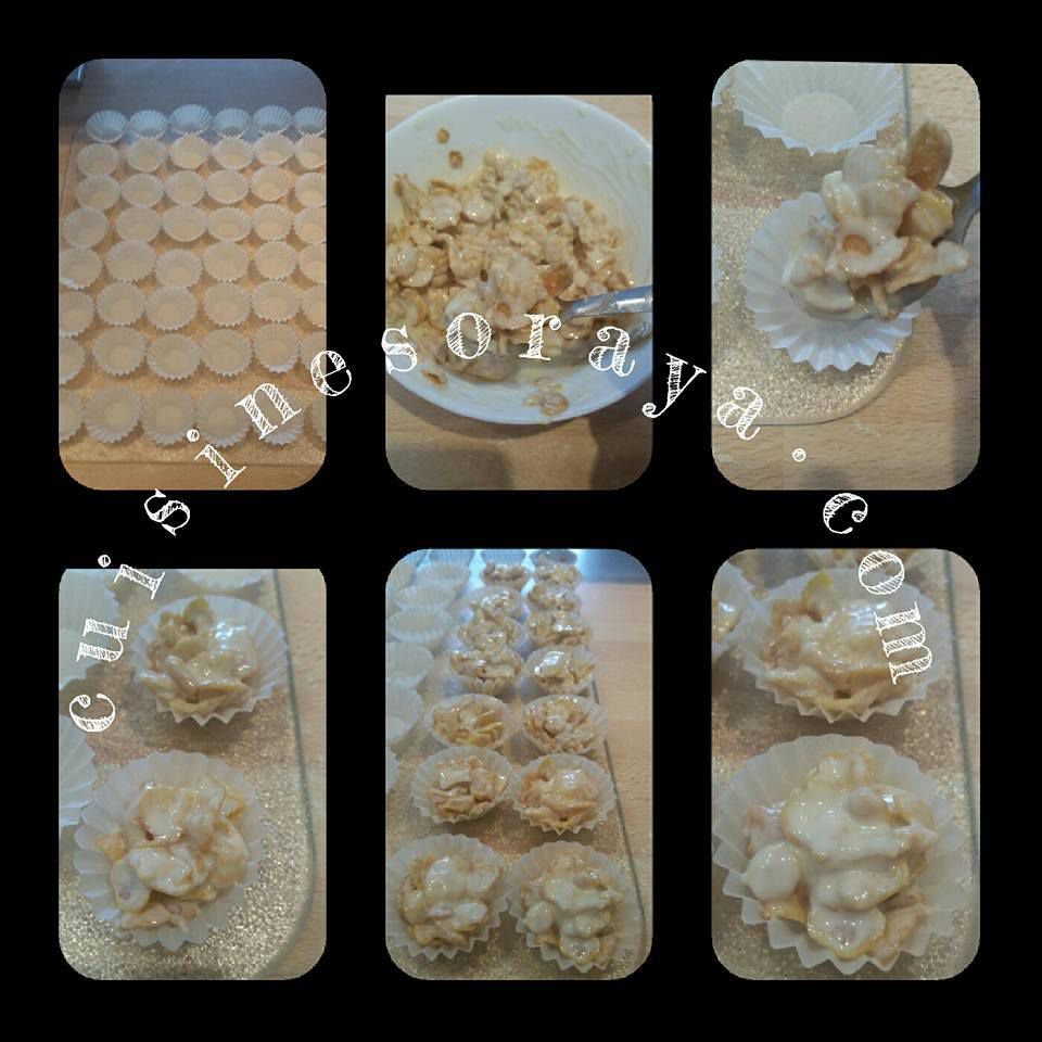 Mini-bouchées chocolat riz soufflé et Roses des sables