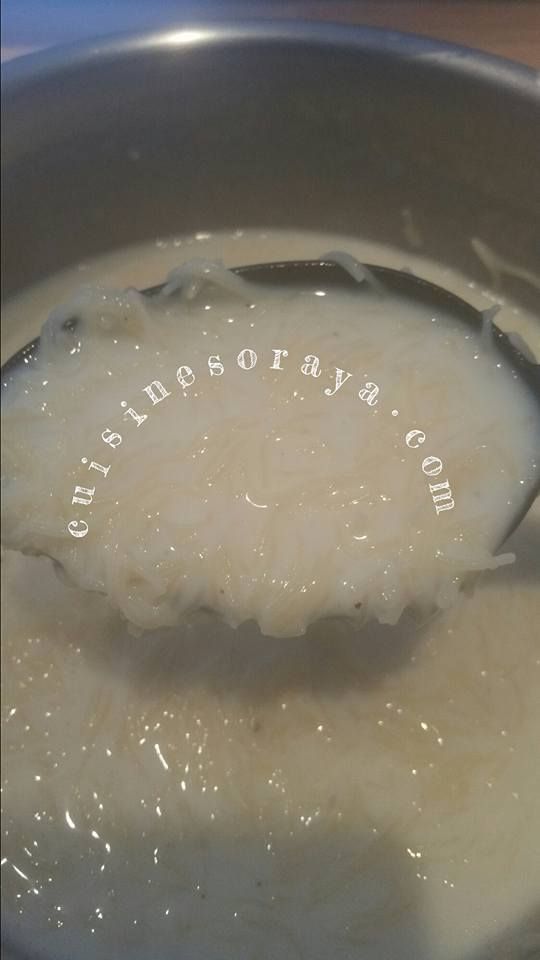 Soupe aux vermicelle au lait - Chorba bel hlib