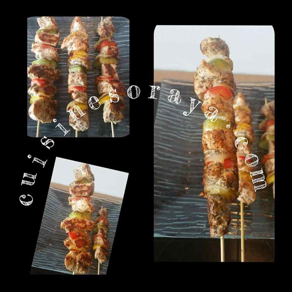 Brochette de poulet marinées
