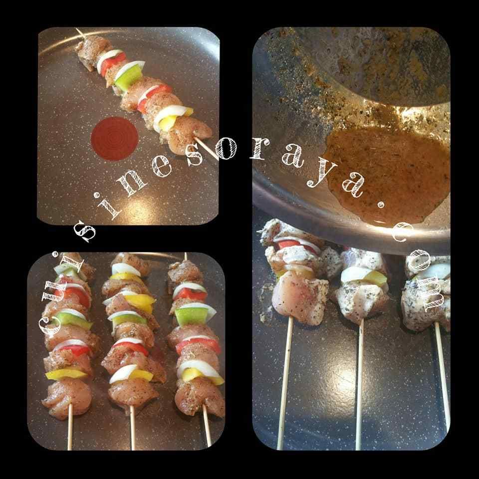 Brochette de poulet marinées