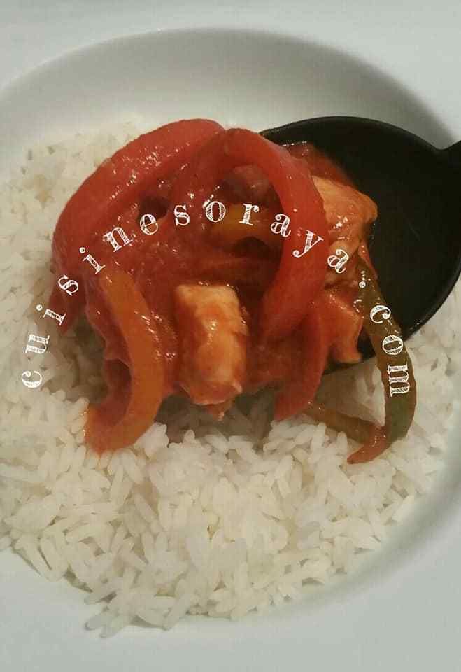 Sauce au poulet et poivrons