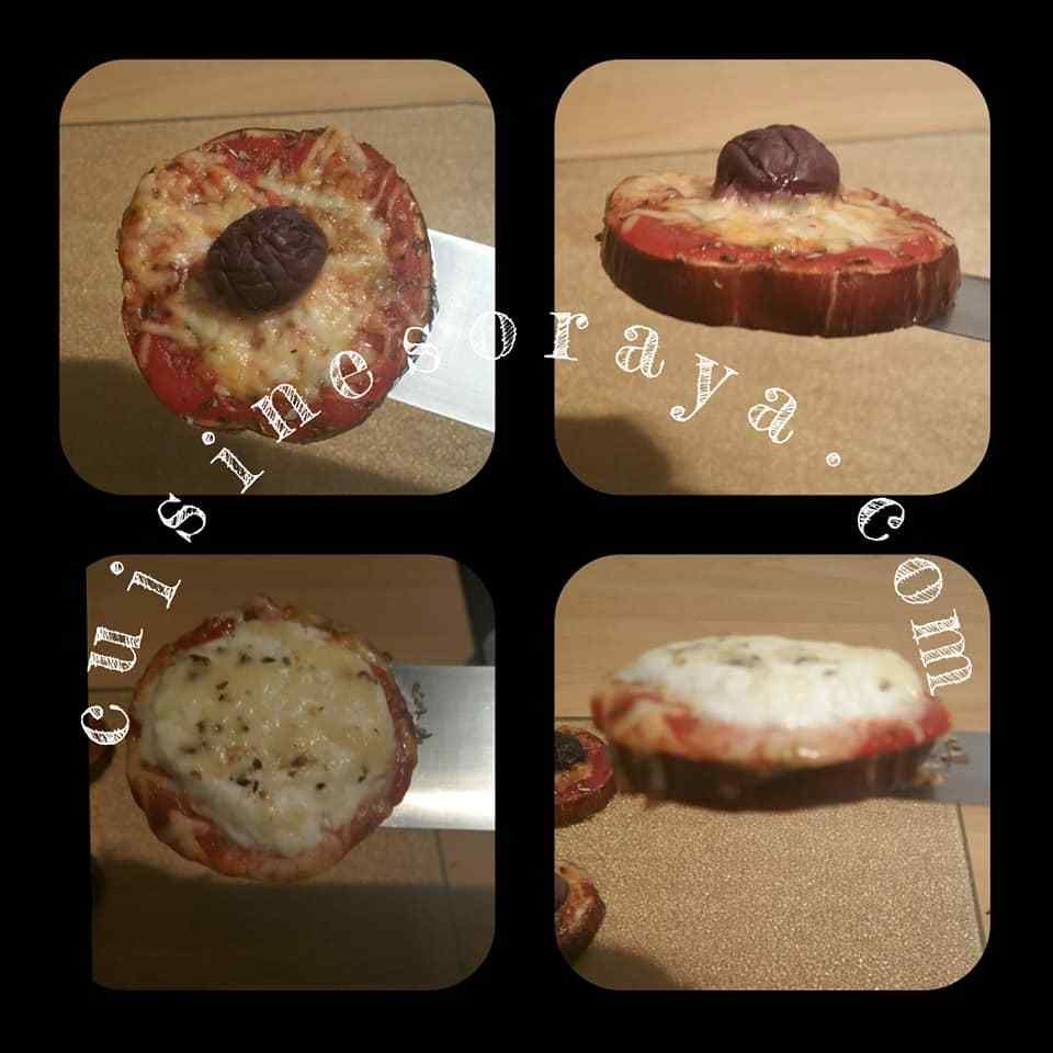 Mini pizza sur aubergine