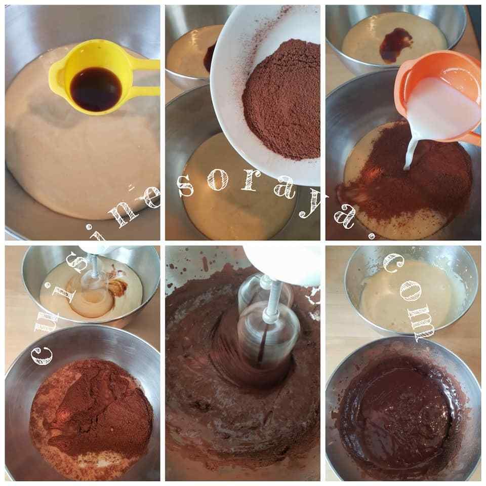 Cake marbré à la poêle