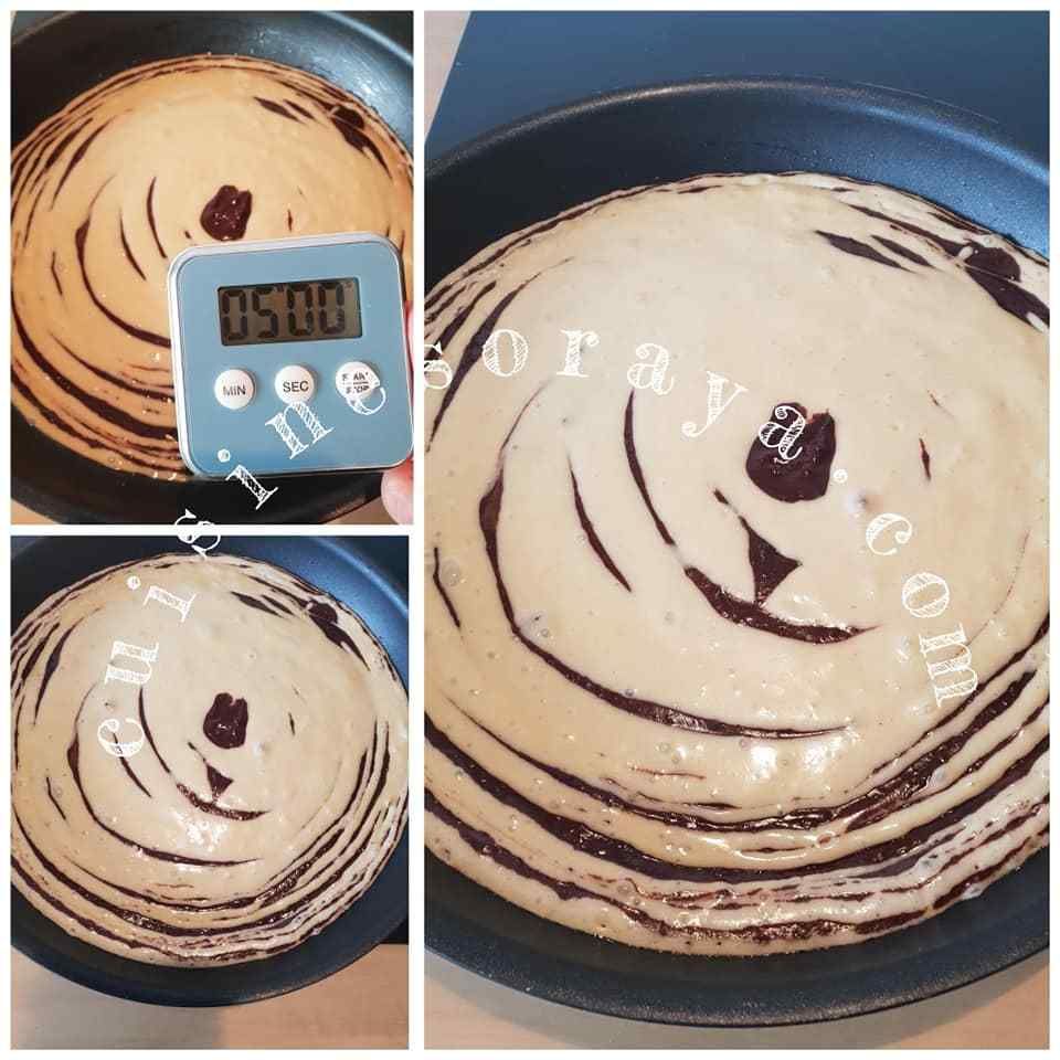 Cake marbré à la poêle