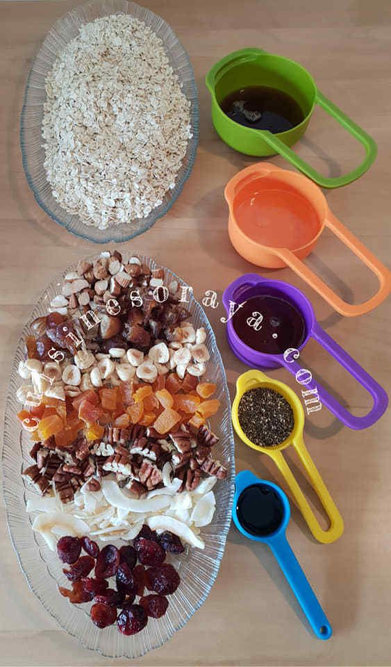 Barres de céréales aux fruits secs