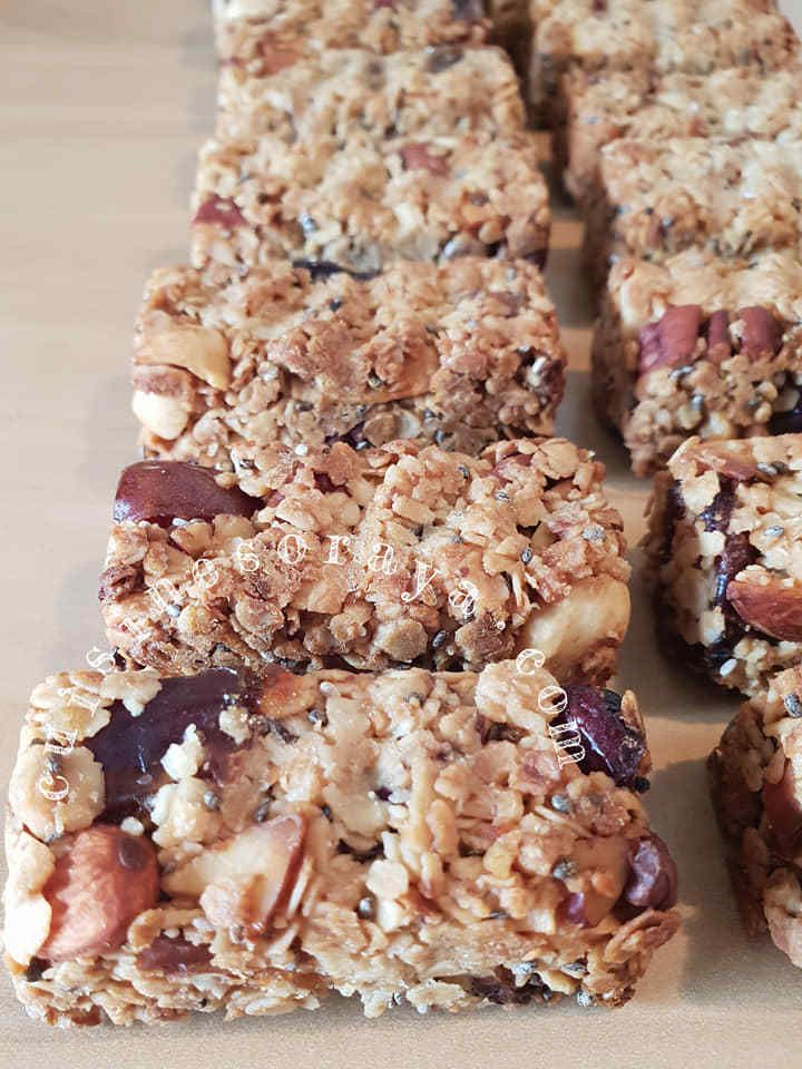 Barres de céréales aux fruits secs