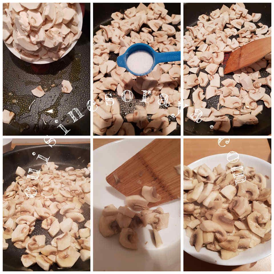 Escalope de poulet champignons sauce moutarde