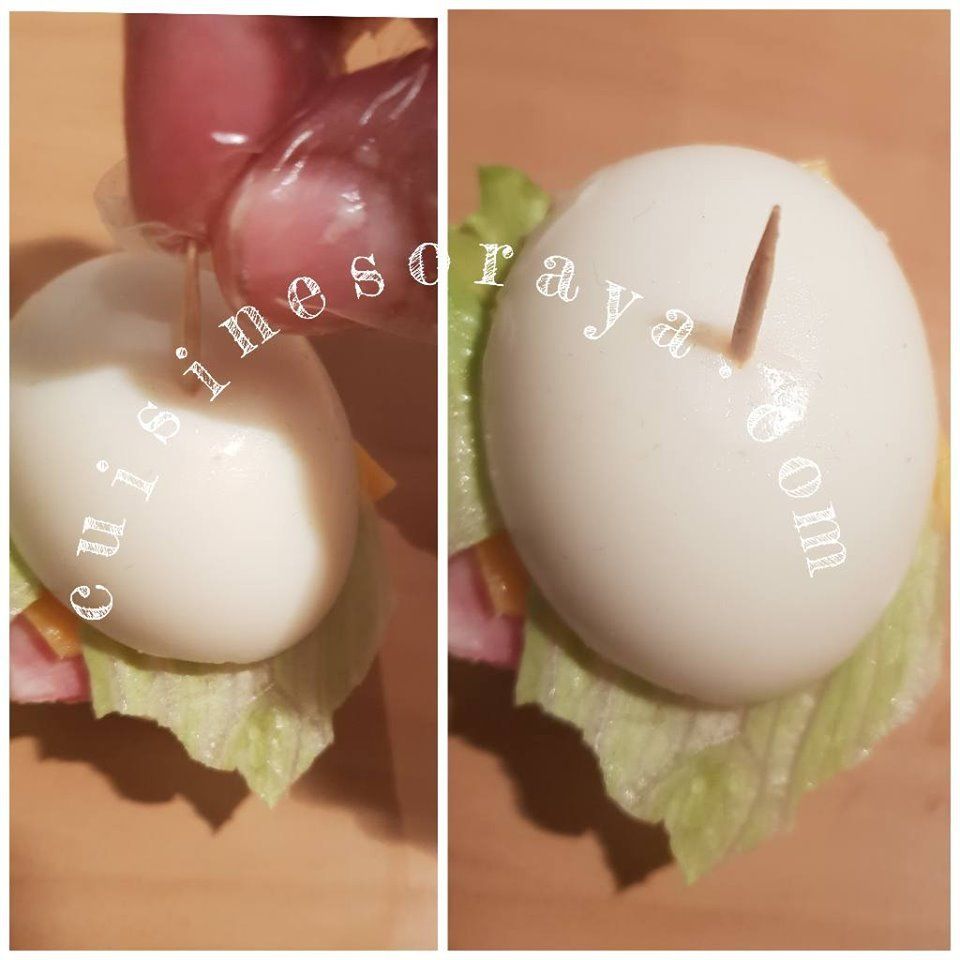 Oeuf dur façon burger