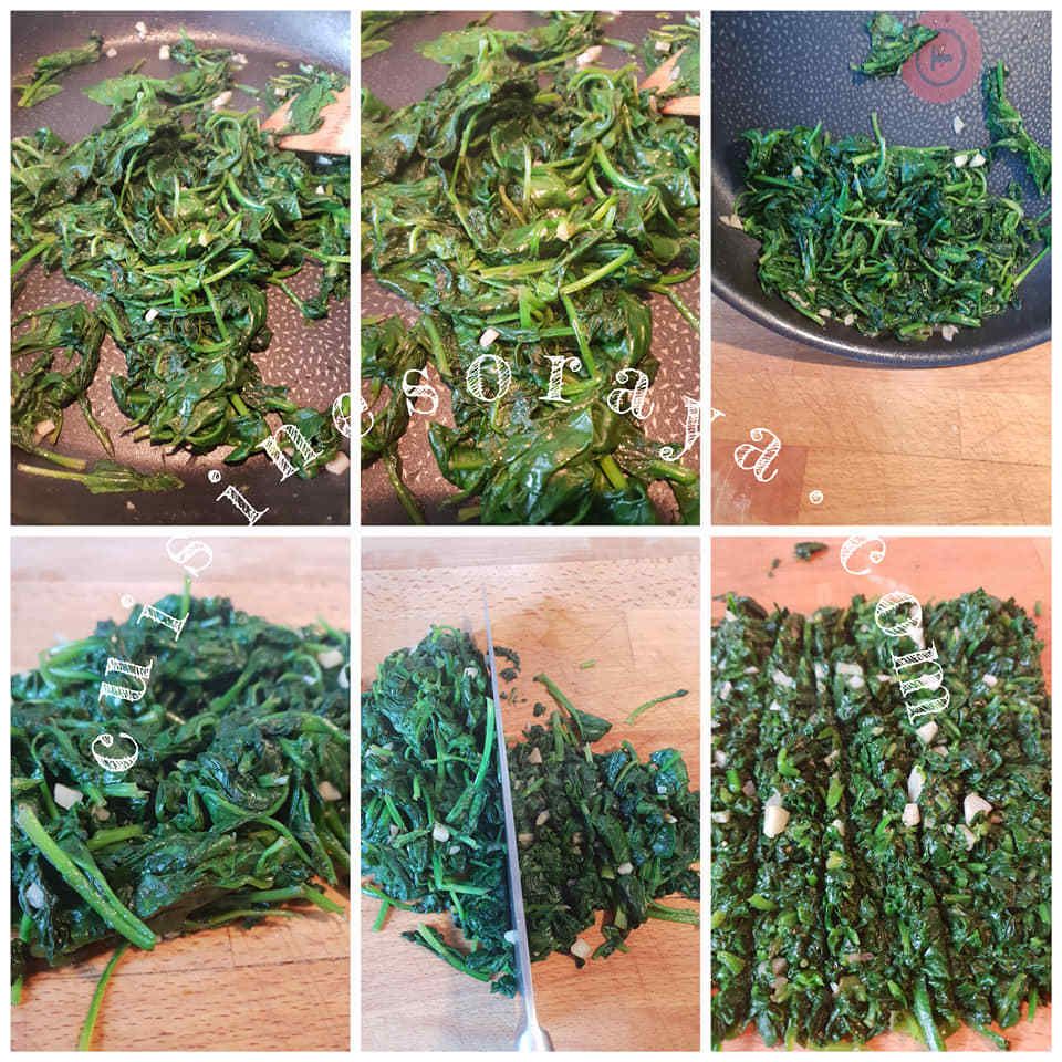 Galette aux épinards, champignons et fromage