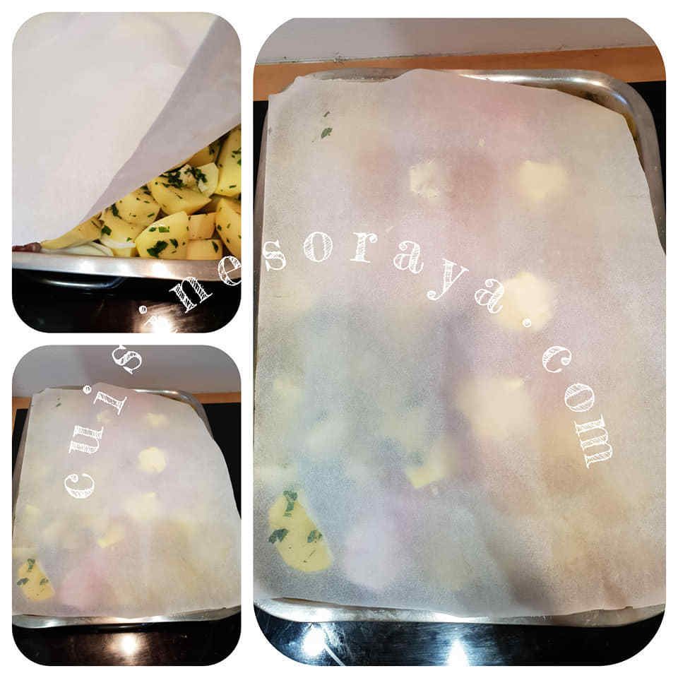 Cuisse de dinde au four avec ses pommes de terre et oignons confit