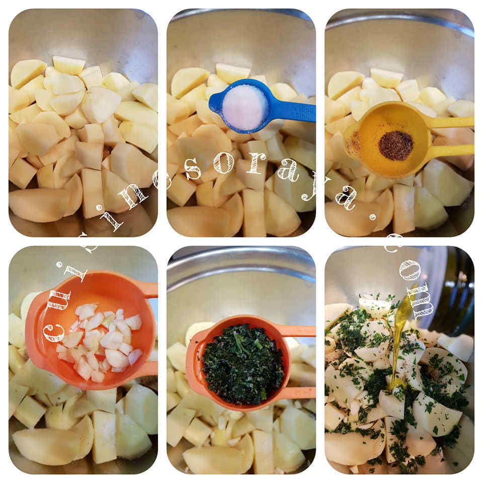 Cuisse de dinde au four avec ses pommes de terre et oignons confit