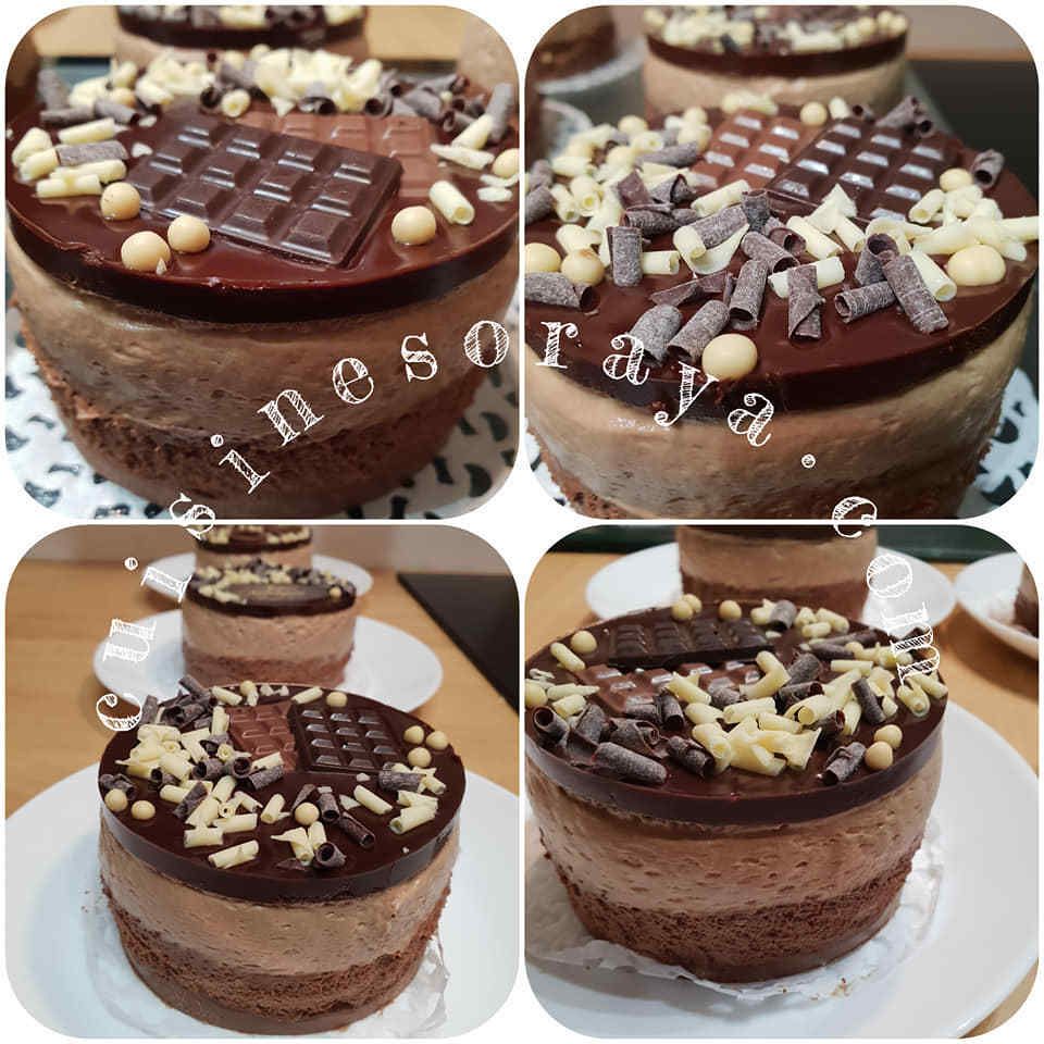 Gâteau 3 chocolats individuel