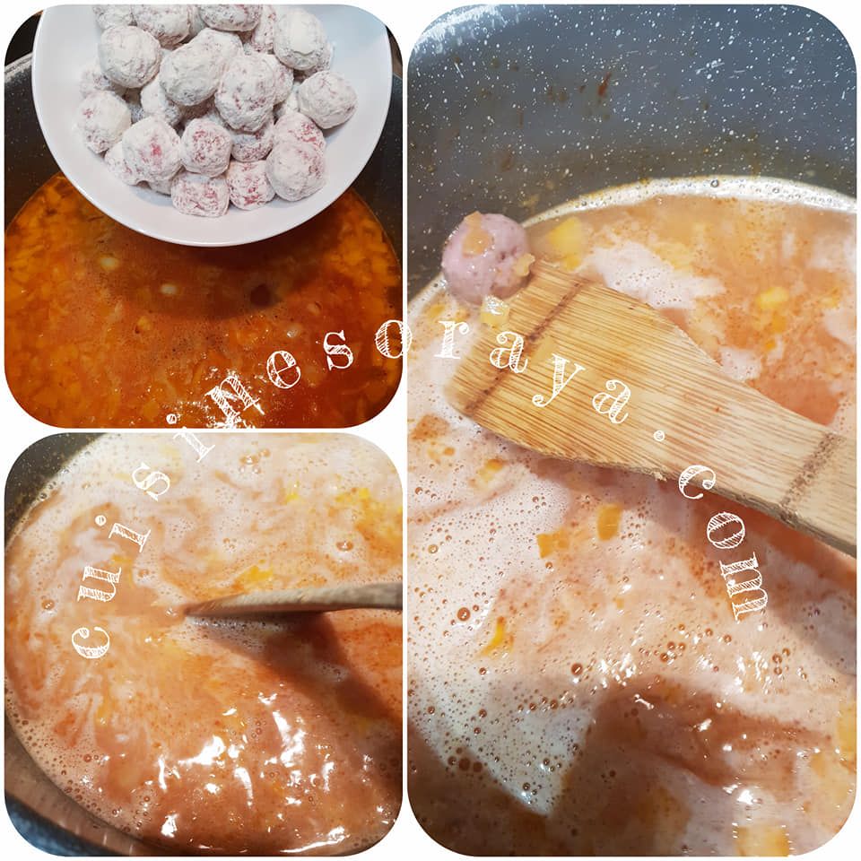 Soupe au yaourt, menthe et boulette de viande bien complète -  yoğurtlu çorbası